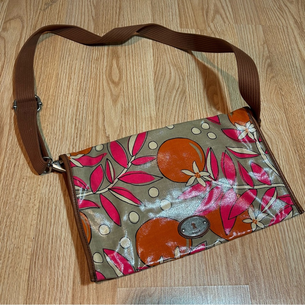 Fossil Key-Per crossbody tote bag citrus‎ floral